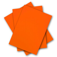 50 Blatt Leuchtpapier DIN A4 - 21,0 x 29,7 cm - Neonpapier Orange - 80 g/m² - beidseitig Orange - Plakatpapier für Leuchtplakate - Glüxx-Agent