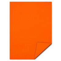 50 Blatt Leuchtpapier DIN A4 - 21,0 x 29,7 cm - Neonpapier Orange - 80 g/m² - beidseitig Orange - Plakatpapier für Leuchtplakate - Glüxx-Agent